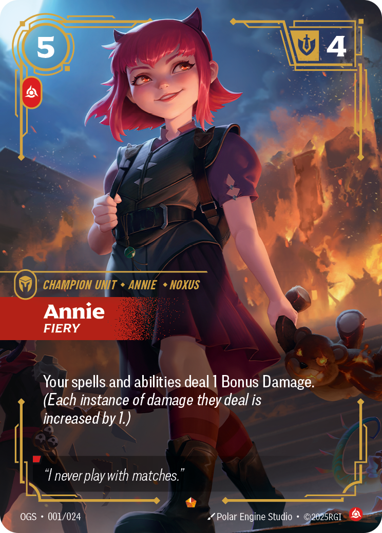 Annie, Fiery OGS-001/024 Normal Riftbound card