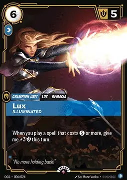 Lux, Illuminated OGS-006-NN Foil Riftbound card