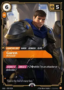 Garen, Rugged OGS-007-NN Foil Riftbound card
