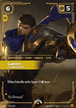 Garen, Commander OGS-013-NN Foil Riftbound card