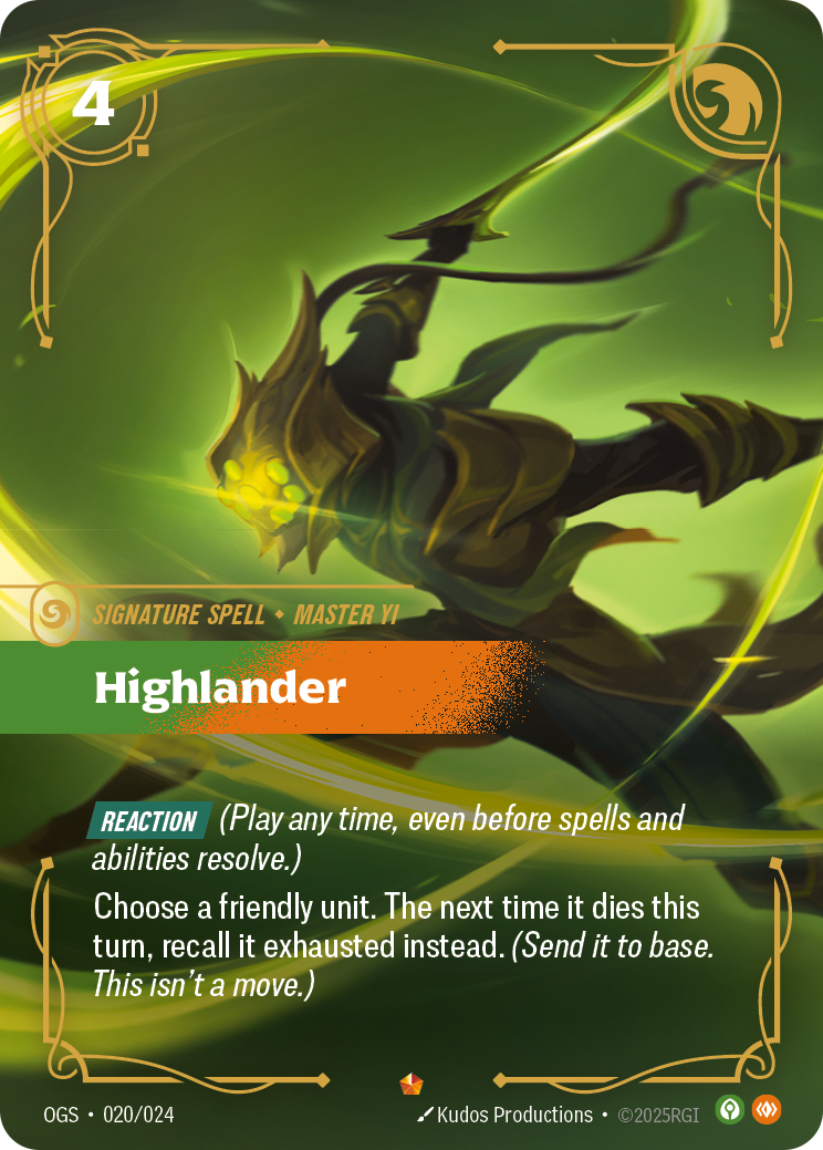 Highlander OGS-020/024 Normal Riftbound card