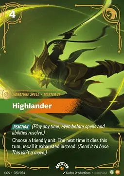 Highlander OGS-020-NN Foil Riftbound card