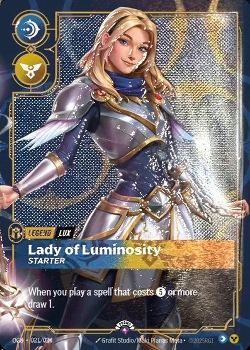 Lady of Luminosity - Starter OGS-021/024-P-BEST Foil Riftbound card