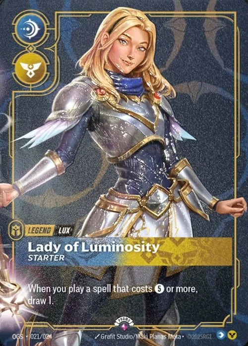 Lady of Luminosity - Starter OGS-021/024-P-PRIZE Normal Riftbound card