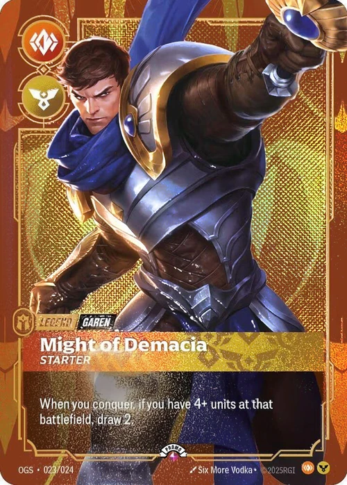 Might of Demacia - Starter OGS-023/024-P-BEST Foil Riftbound card