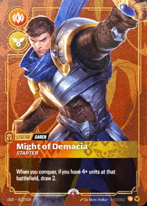 Might of Demacia - Starter OGS-023/024-P-PRIZE Normal Riftbound card