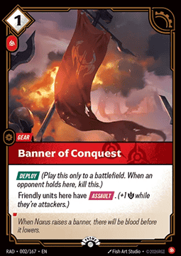 Banner of Conquest RAD-002/167-P Foil Riftbound card