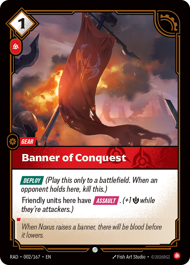 Banner of Conquest RAD-002/167 Normal Riftbound card