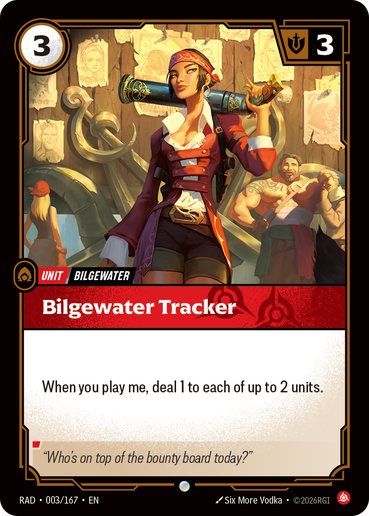 Bilgewater Tracker RAD-003/167 Normal Riftbound card