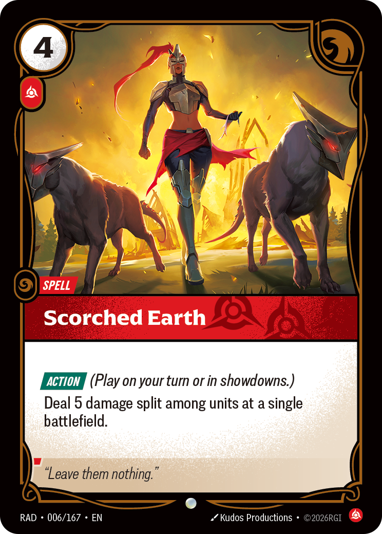 Scorched Earth RAD-006/167 Normal Riftbound card
