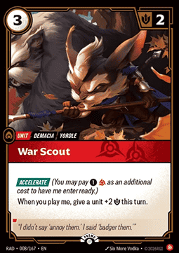 War Scout RAD-008/167-P Foil Riftbound card