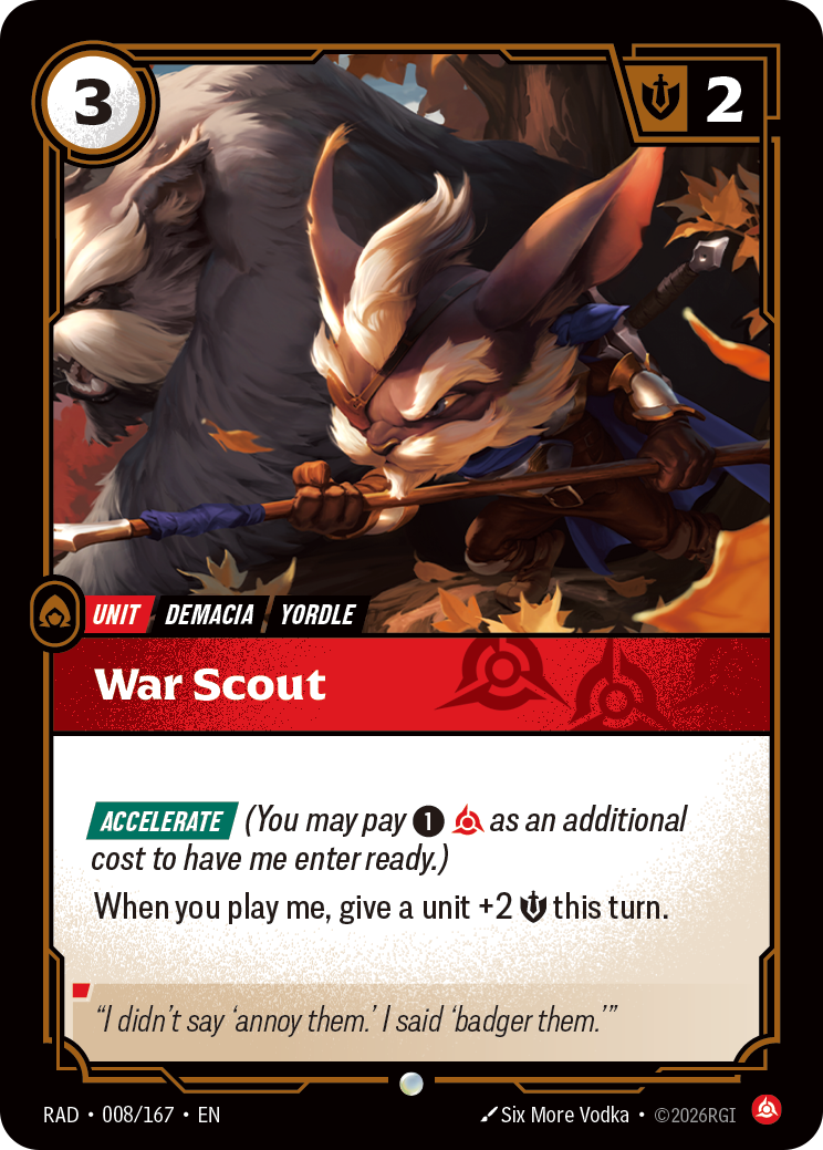 War Scout RAD-008/167 Normal Riftbound card