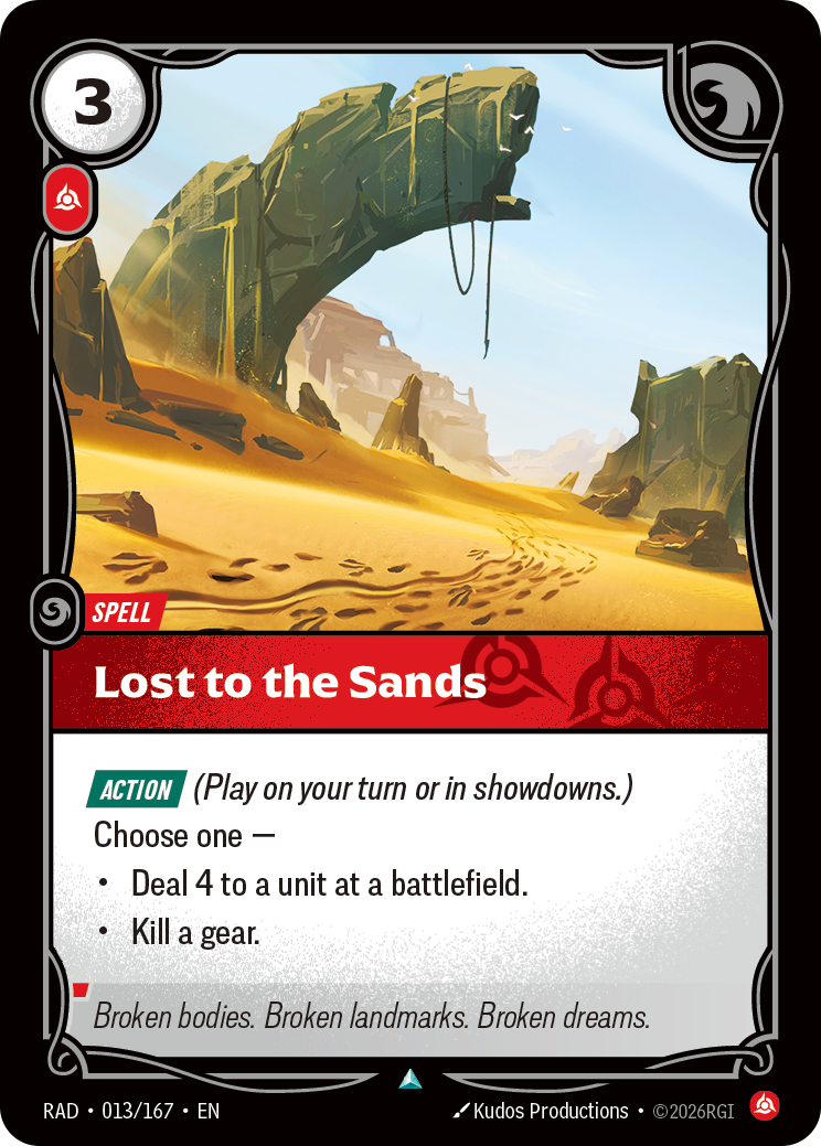 Lost to the Sands RAD-013/167 Normal Riftbound card