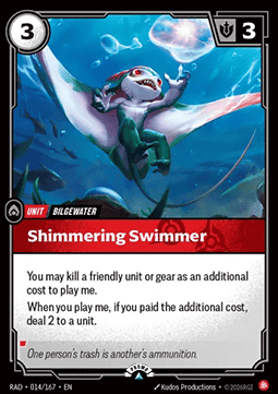 Shimmering Swimmer RAD-014/167-P Foil Riftbound card