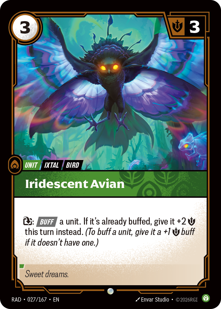 Iridescent Avian RAD-027/167 Normal Riftbound card