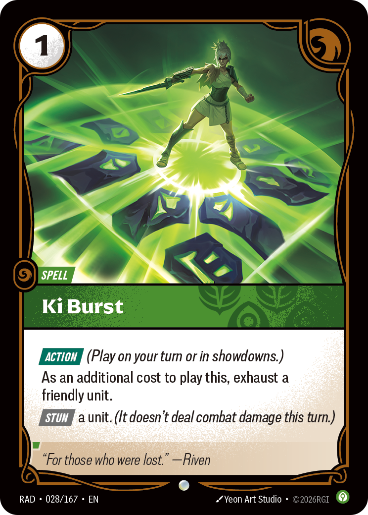 Ki Burst RAD-028/167 Normal Riftbound card