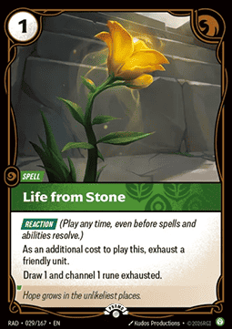 Life from Stone RAD-029/167-P Foil Riftbound card