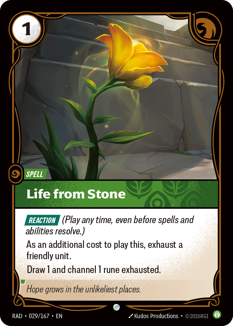 Life from Stone RAD-029/167 Normal Riftbound card