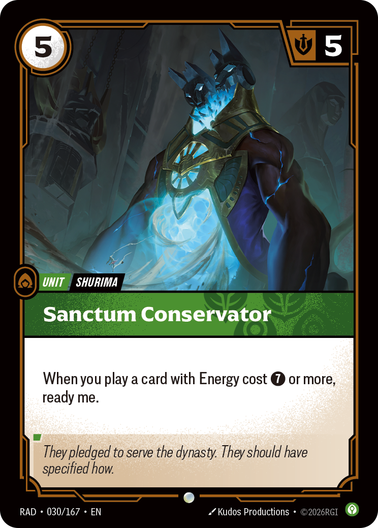 Sanctum Conservator RAD-030/167 Normal Riftbound card