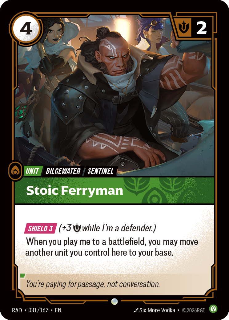 Stoic Ferryman RAD-031/167 Normal Riftbound card