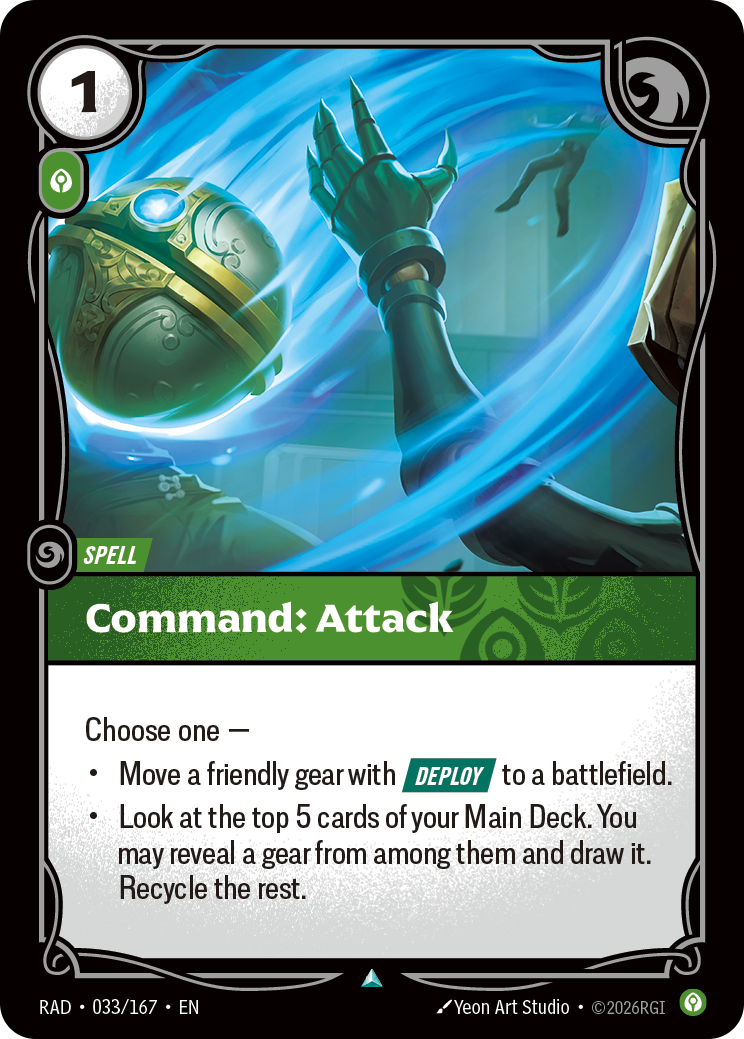 Command: Attack RAD-033/167 Normal Riftbound card