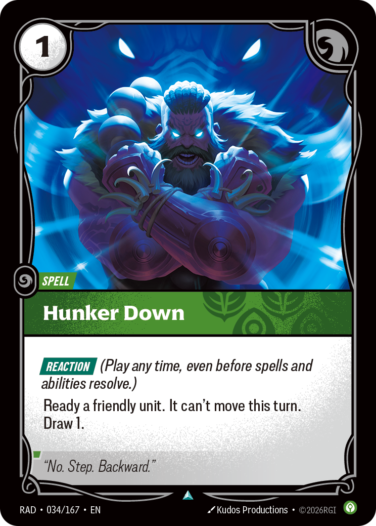 Hunker Down RAD-034/167 Normal Riftbound card