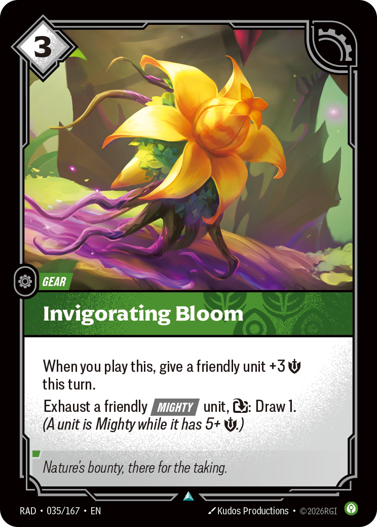 Invigorating Bloom RAD-035/167 Normal Riftbound card
