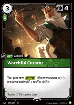 Watchful Curator RAD-037/167-P Foil Riftbound card