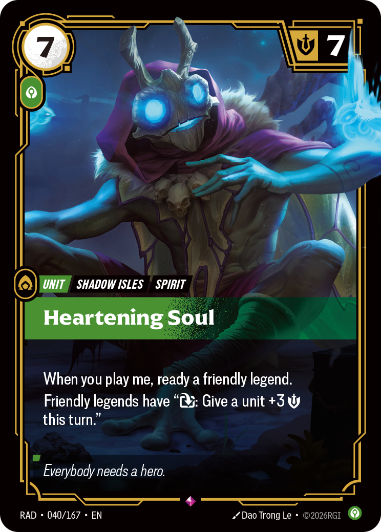 Heartening Soul RAD-040/167 Normal Riftbound card