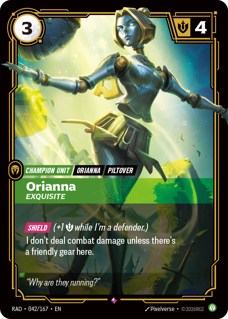 Orianna, Exquisite RAD-042/167 Normal Riftbound card