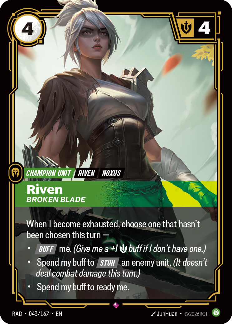 Riven, Broken Blade RAD-043/167 Normal Riftbound card