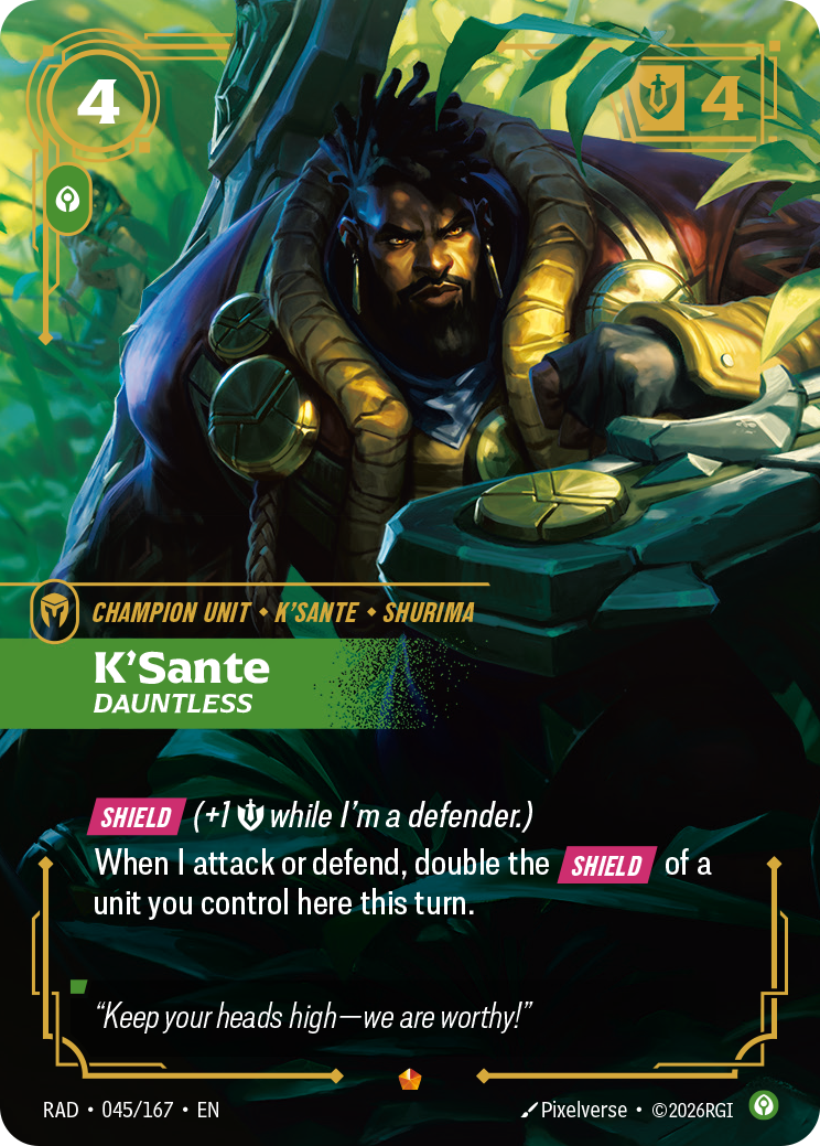 K'Sante, Dauntless RAD-045/167 Normal Riftbound card