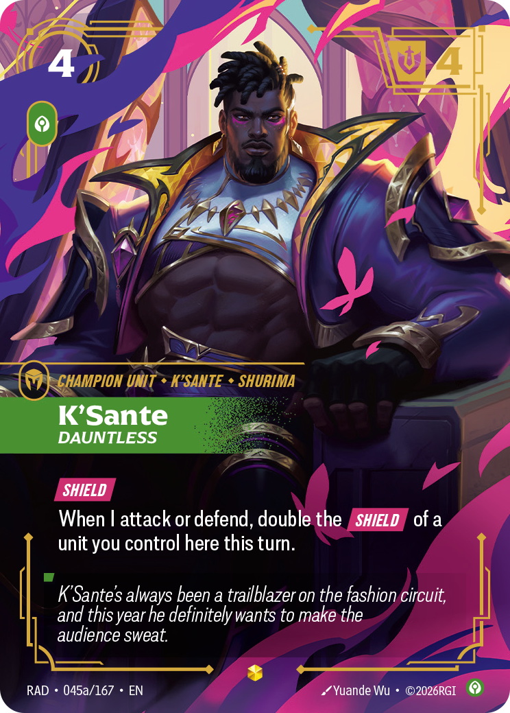 K'Sante, Dauntless RAD-045a/167 Alternate Art Riftbound card
