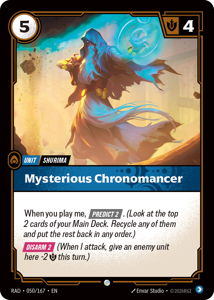 Mysterious Chronomancer RAD-050/167 Normal Riftbound card