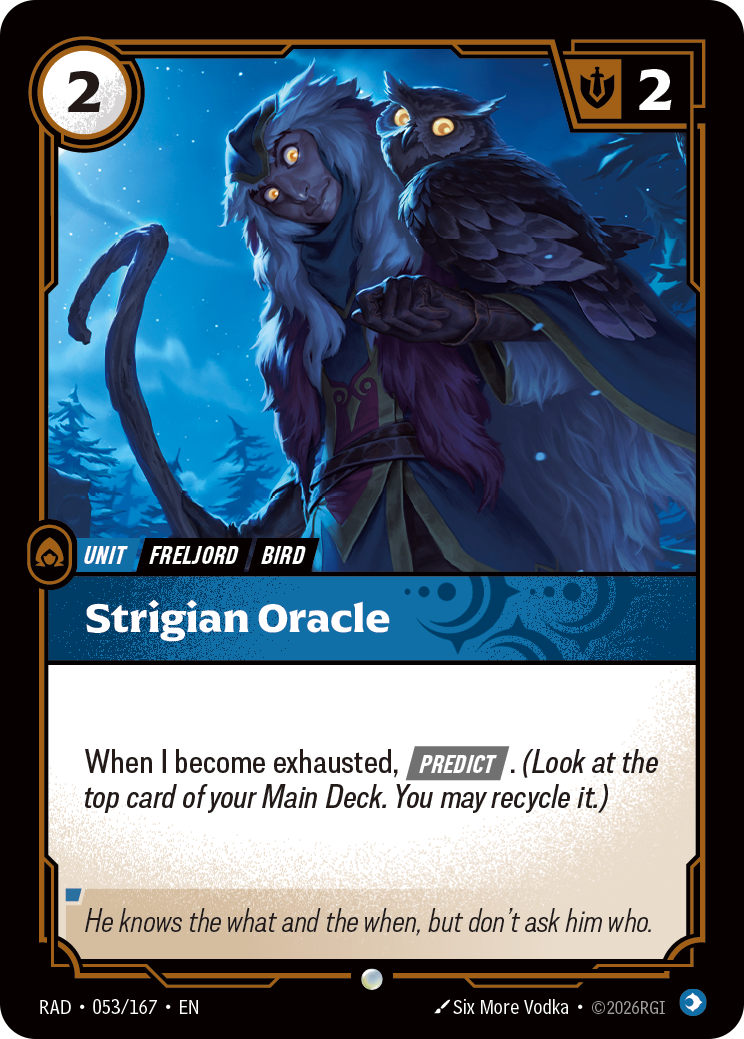 Strigian Oracle RAD-053/167 Normal Riftbound card