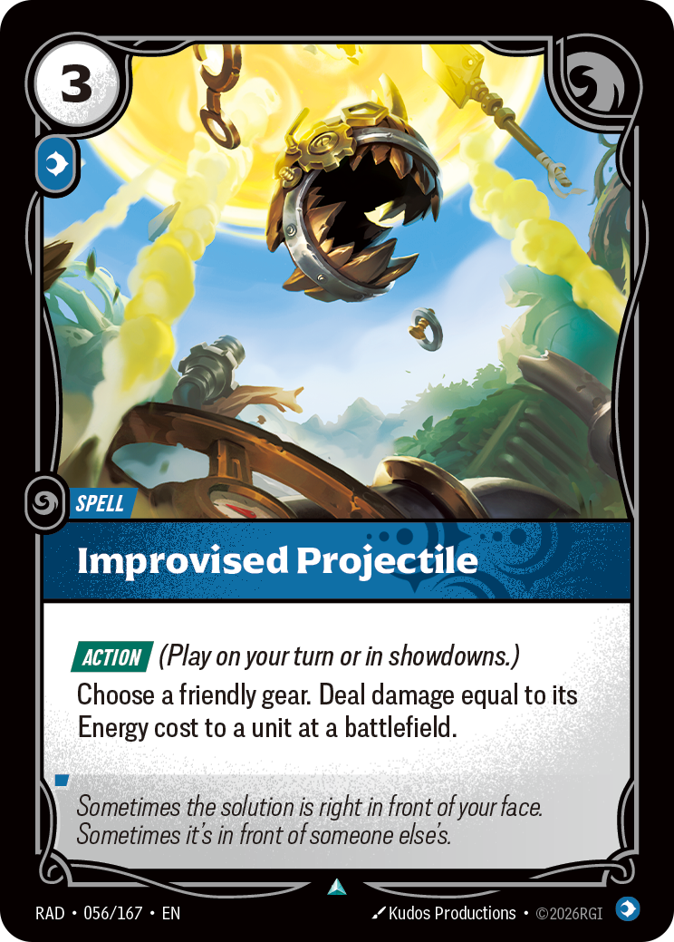 Improvised Projectile RAD-056/167 Normal Riftbound card