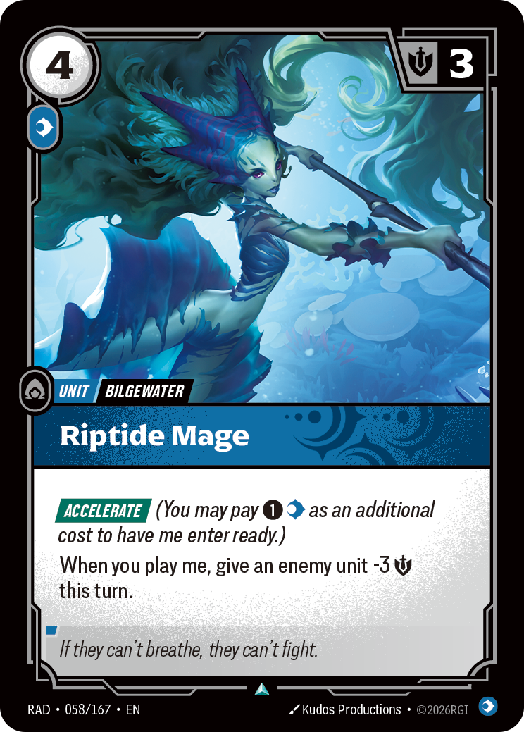 Riptide Mage RAD-058/167 Normal Riftbound card