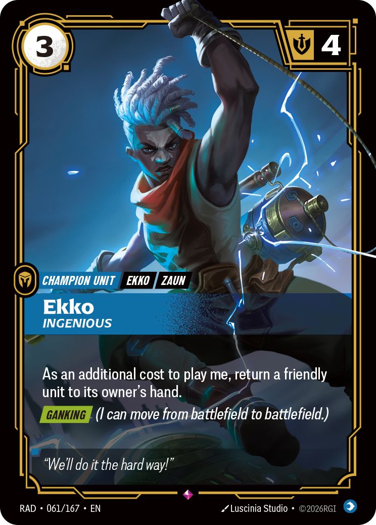 Ekko, Ingenious RAD-061/167 Normal Riftbound card