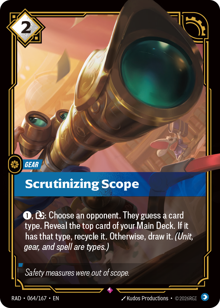 Scrutinizing Scope RAD-064/167 Normal Riftbound card