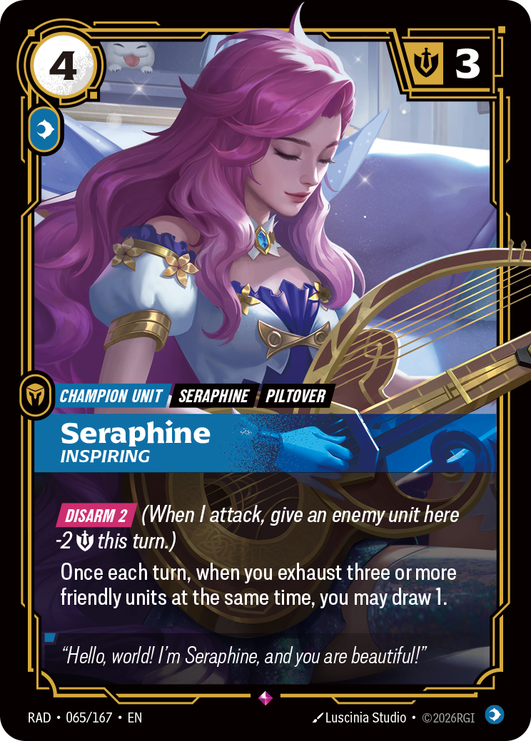 Seraphine, Inspiring RAD-065/167 Normal Riftbound card