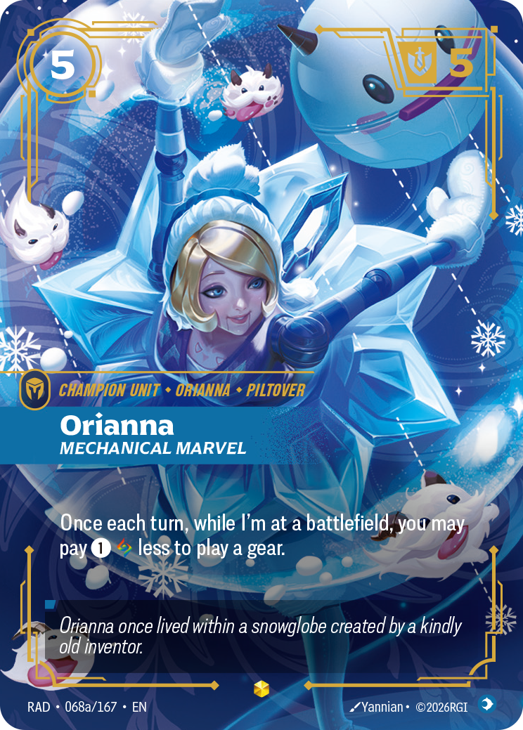 Orianna, Mechanical Marvel RAD-068a/167 Alternate Art Riftbound card