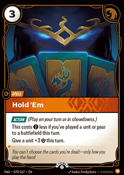 Hold 'Em RAD-070/167-P Foil Riftbound card