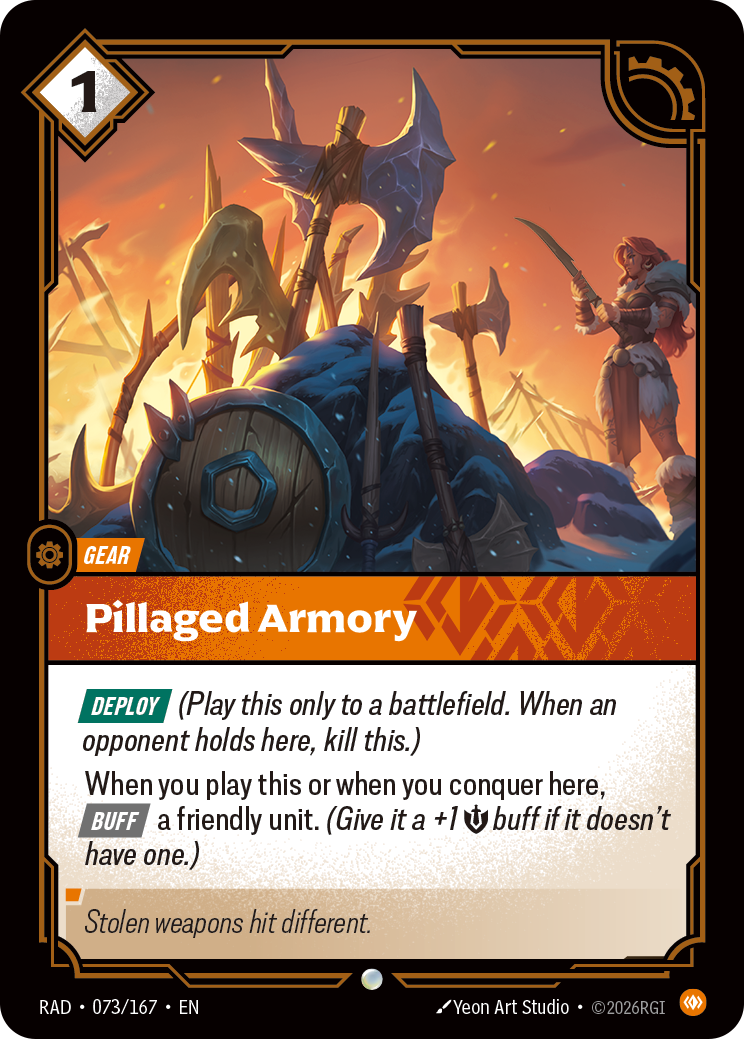 Pillaged Armory RAD-073/167 Normal Riftbound card