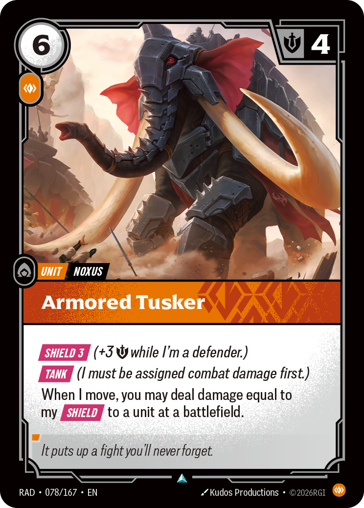 Armored Tusker RAD-078/167 Normal Riftbound card
