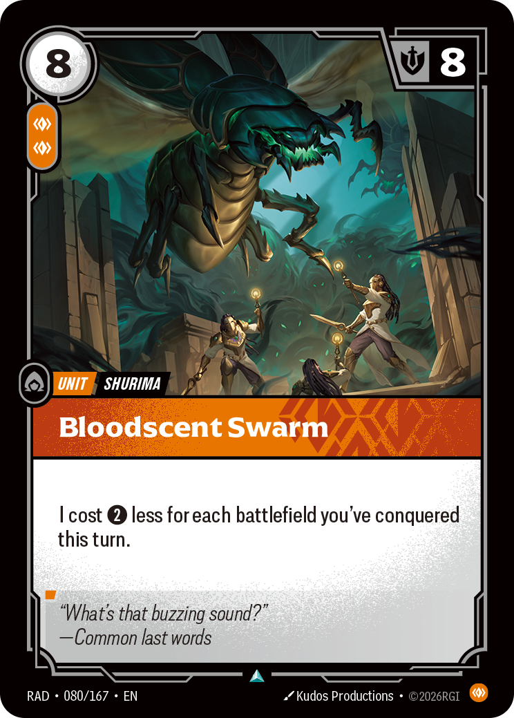 Bloodscent Swarm RAD-080/167 Normal Riftbound card