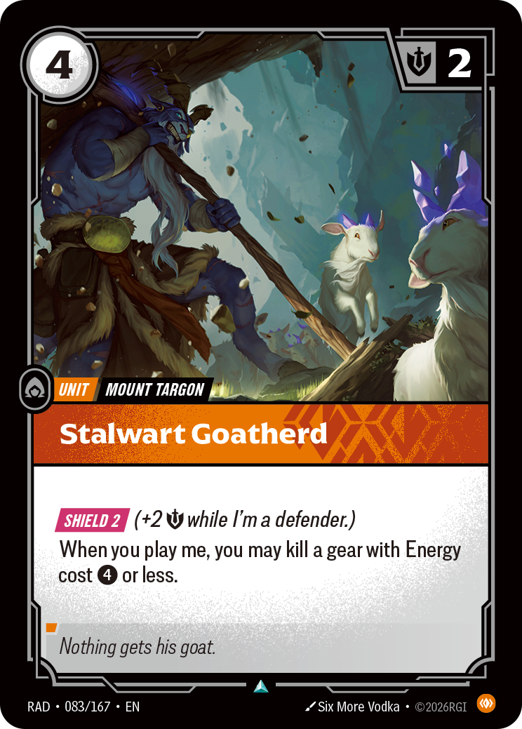 Stalwart Goatherd RAD-083/167 Normal Riftbound card