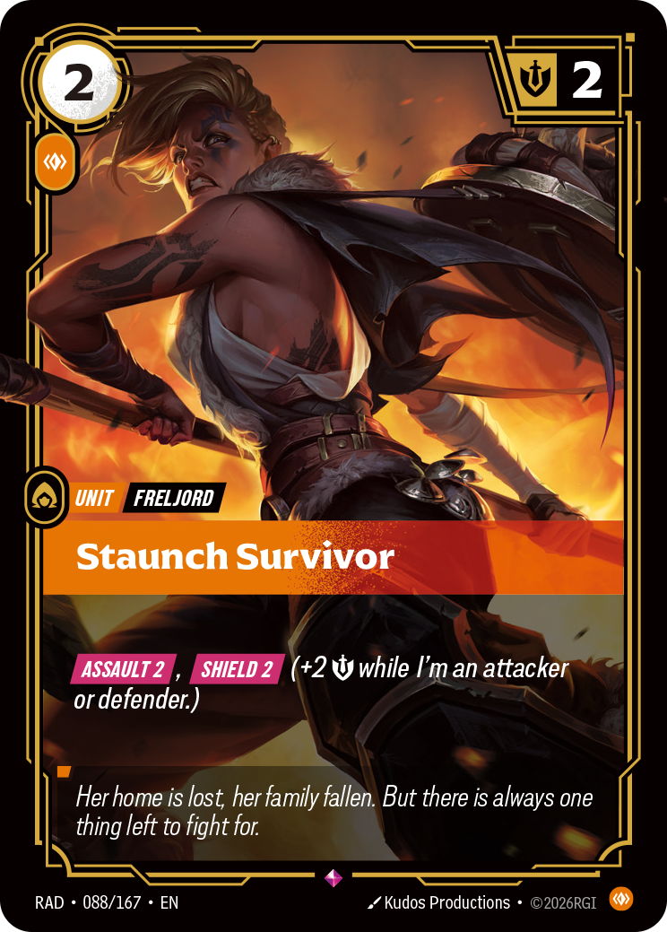 Staunch Survivor RAD-088/167 Normal Riftbound card