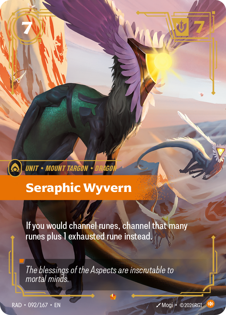 Seraphic Wyvern RAD-092/167 Normal Riftbound card