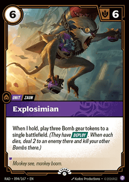 Explosimian RAD-094/167-P Foil Riftbound card