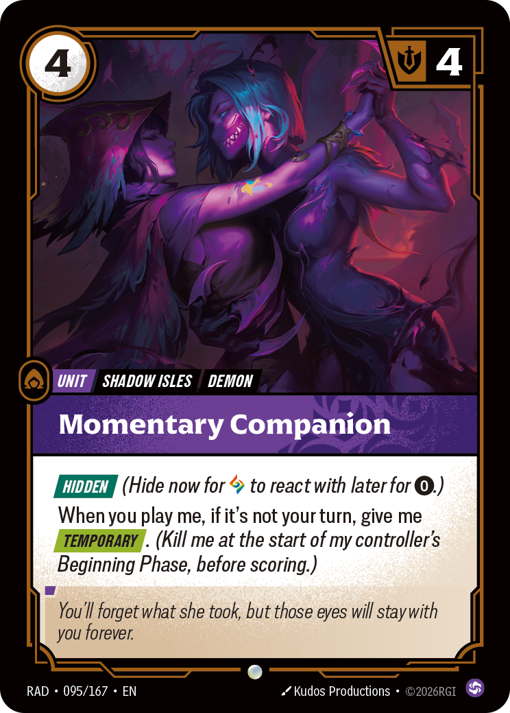 Momentary Companion RAD-095/167 Normal Riftbound card